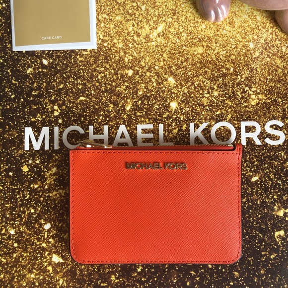 Michael Kors Jet Set Coin Pouch Clementine - Picture 1 of 5